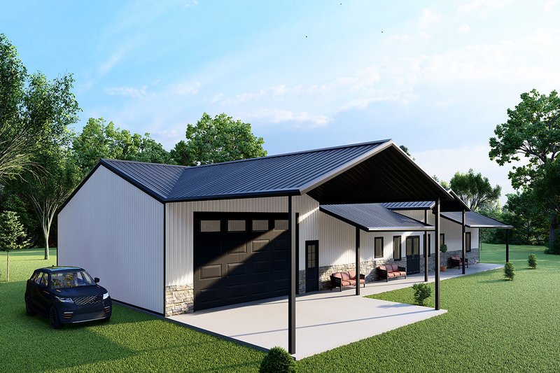 Home Plan - Exterior - Other Elevation 7 for Barndominium House Plan #1107-9 - 4 bed, 3 bath
