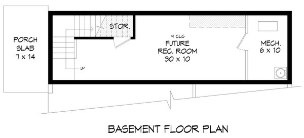 Contemporary Floor Plan - Lower Floor Plan #932-637