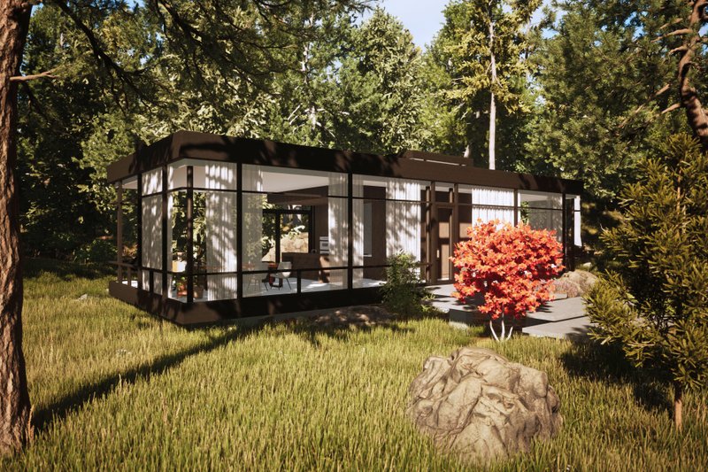 House Plan Design - Exterior - Other Elevation 12 for Modern House Plan #80-225 - 1 bed, 1.5 bath