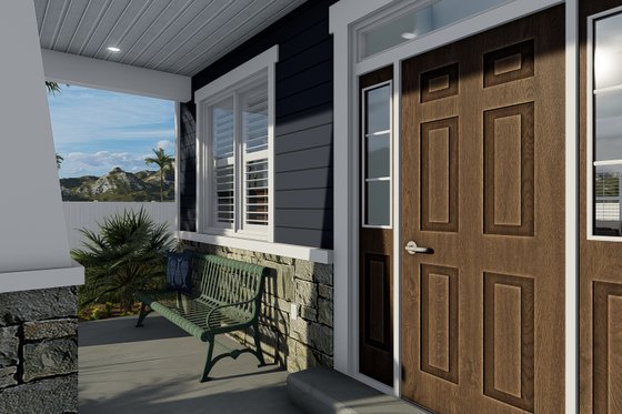 Exterior - Covered Porch for Craftsman House Plan #1060-66 - 4 bed, 2.5 bath