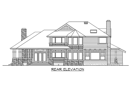 Exterior - Other Elevation 2 for Craftsman House Plan #132-121 - 4 bed, 2.5 bath