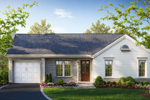 Exterior - Front Elevation for Ranch House Plan #30-325 - 3 bed, 2 bath