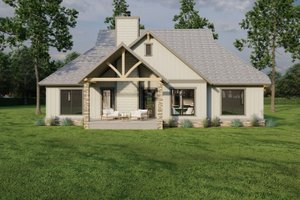 Exterior - Rear Elevation 1 for Craftsman House Plan #17-2219 - 3 bed, 2 bath