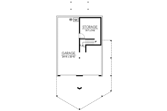 Floor Plan - Lower Floor for Modern House Plan #100-452 - 2 bed, 2 bath