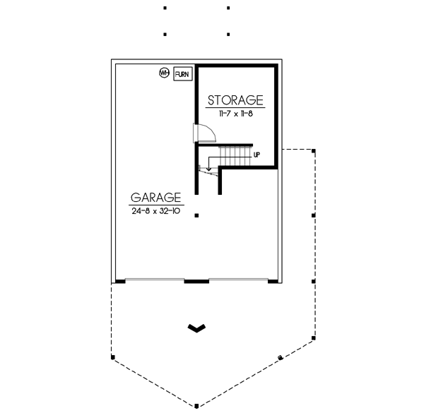 Modern Floor Plan - Lower Floor Plan #100-452
