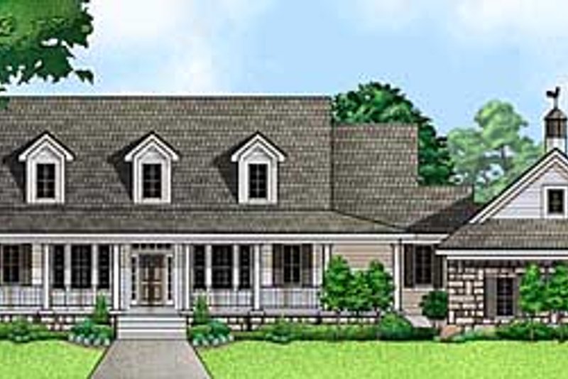 Country Style House Plan - 3 Beds 3.5 Baths 3006 Sq/Ft Plan #67-676