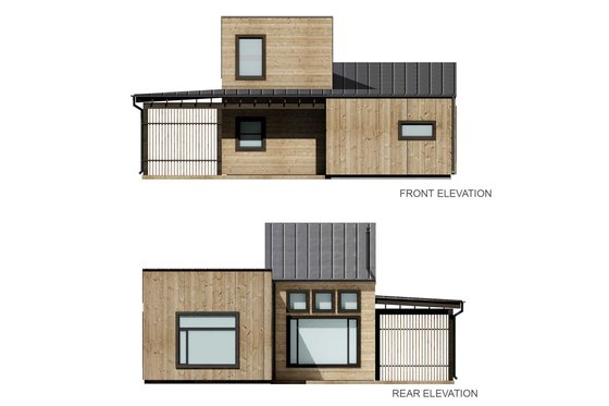 Exterior - Other Elevation for Cabin House Plan #924-16 - 3 bed, 2 bath