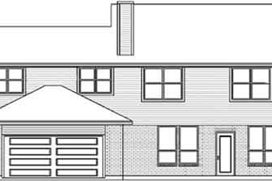 Exterior - Rear Elevation for European House Plan #84-236 - 5 bed, 3.5 bath