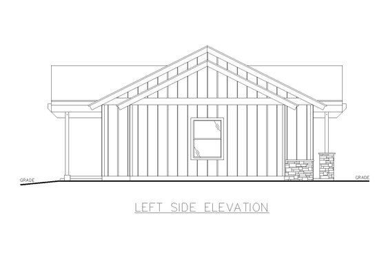 Exterior - Other Elevation for Farmhouse House Plan #117-986 - 1 bed, 2 bath
