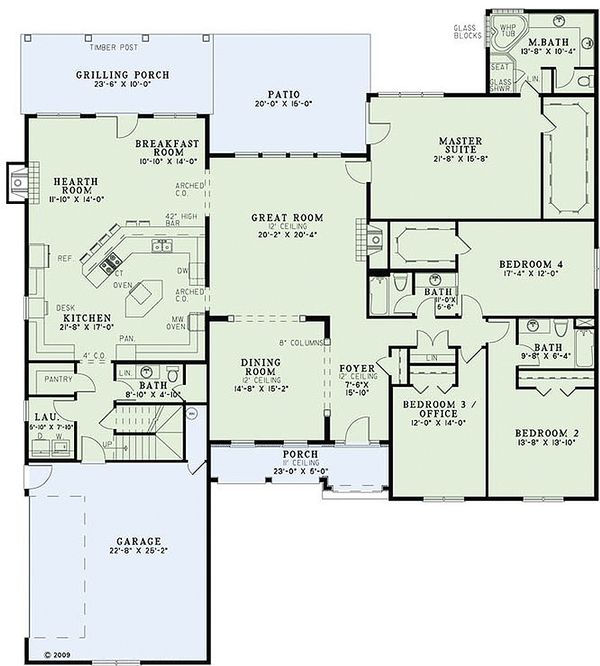 House Plan Design - European Floor Plan - Main Floor Plan #17-2429