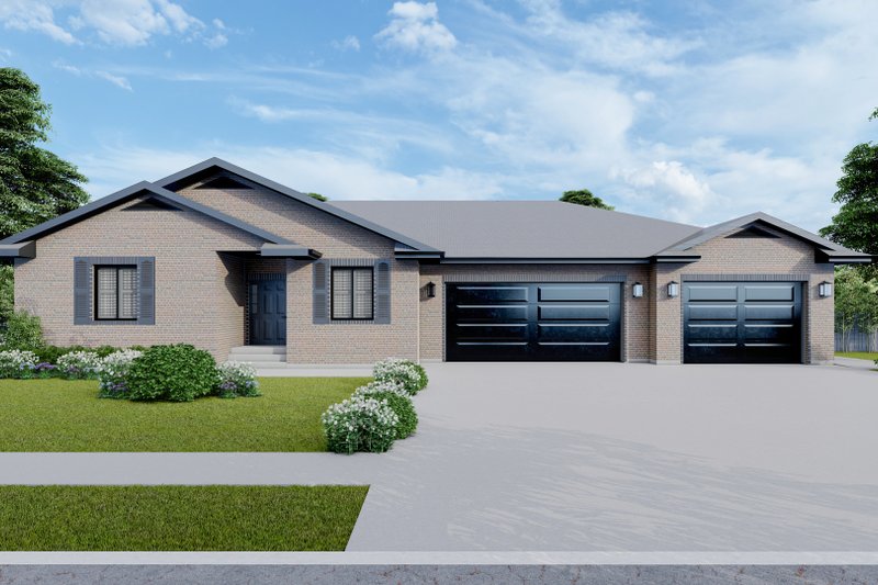 Architectural House Design - Exterior - Front Elevation 4 for Ranch House Plan #1060-27 - 6 bed, 4.5 bath