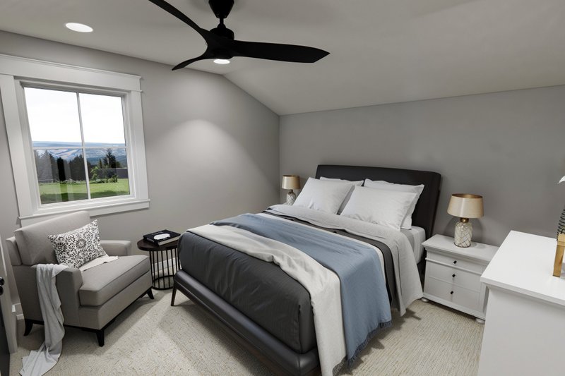 Architectural House Design - Interior - Bedroom 1 for Farmhouse House Plan #51-1261 - 3 bed, 3.5 bath