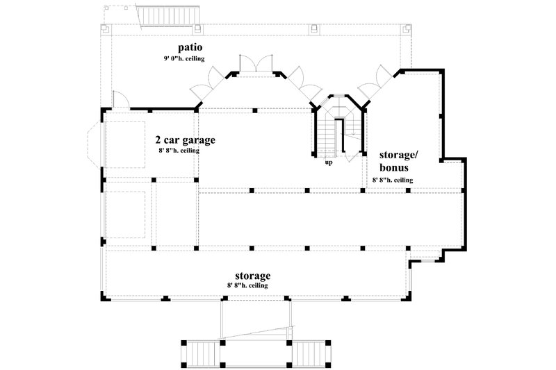 Home Plan - Floor Plan - Lower Floor for Southern House Plan #930-18 - 3 bed, 3.5 bath
