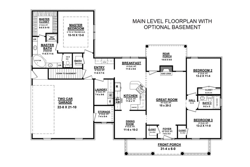 Dream House Plan - Floor Plan - Other Floor for Southern House Plan #21-333 - 3 bed, 2 bath