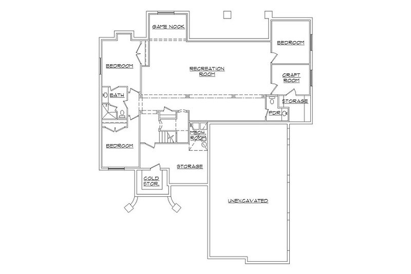 Dream House Plan - Floor Plan - Lower Floor for European House Plan #5-467 - 7 bed, 4 bath