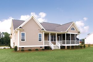 Exterior - Rear Elevation for Country House Plan #929-11 - 3 bed, 2.5 bath