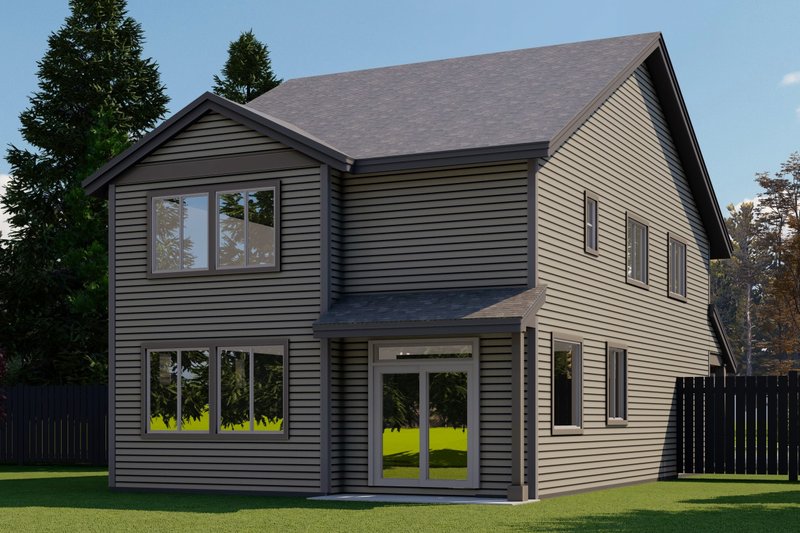 House Design - Exterior - Rear Elevation for Craftsman House Plan #53-726 - 4 bed, 2.5 bath
