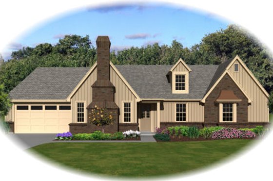 Exterior - Front Elevation for Traditional House Plan #81-13894 - 3 bed, 2 bath