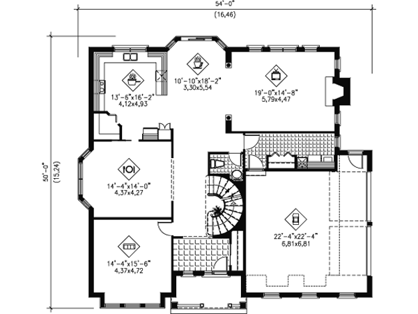 Traditional Floor Plan - Main Floor Plan #25-4142