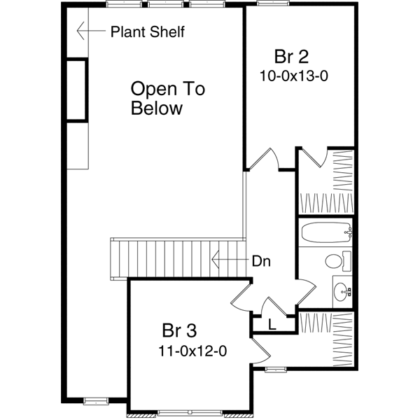 Architectural House Design - Traditional Floor Plan - Upper Floor Plan #22-423