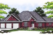 European Style House Plan - 3 Beds 3 Baths 2383 Sq/Ft Plan #70-380 