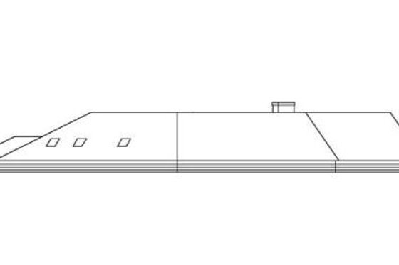Exterior - Rear Elevation for Contemporary House Plan #60-641 - 2 bed, 2 bath