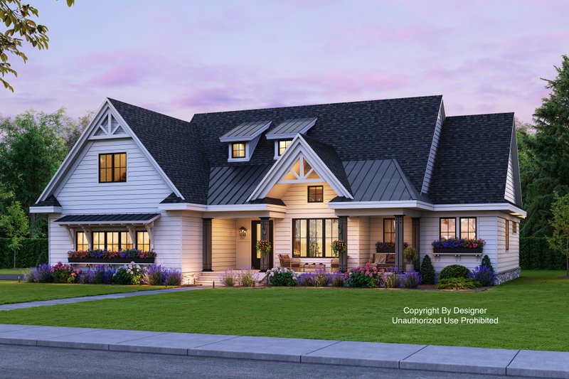 Home Plan - Farmhouse Exterior - Front Elevation Plan #51-1140