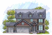 Architectural House Design - Country Exterior - Front Elevation Plan #70-989