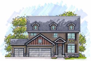 Country Exterior - Front Elevation Plan #70-989