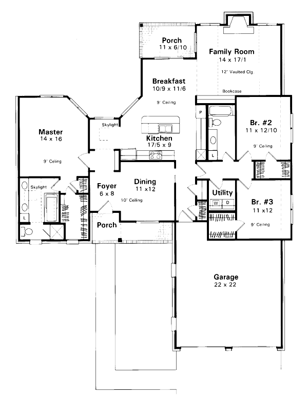 House Plan Design - European Floor Plan - Main Floor Plan #41-135
