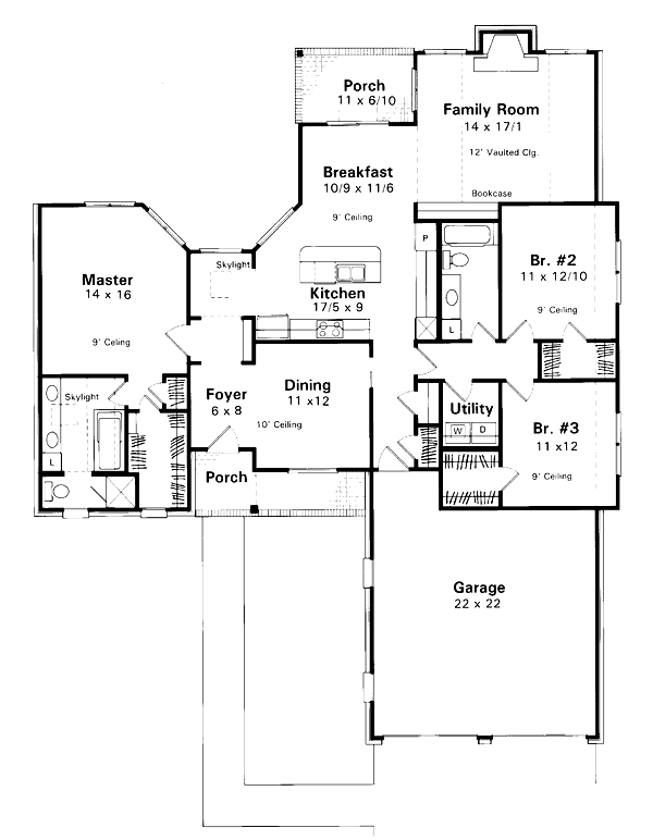 European Floor Plan - Main Floor Plan #41-135