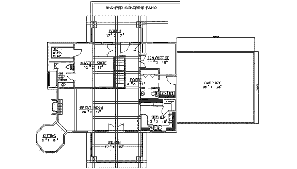 Home Plan - Traditional Floor Plan - Main Floor Plan #117-182