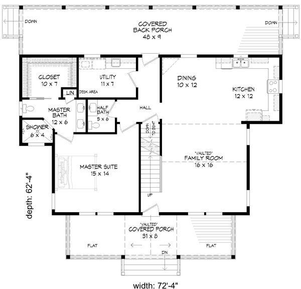 Farmhouse Floor Plan - Main Floor Plan #932-345