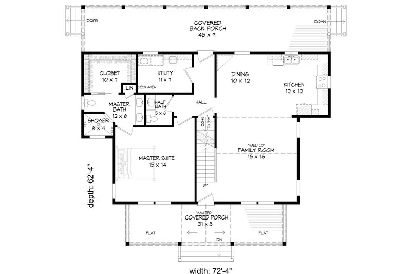 Dream House Plan - Floor Plan - Main Floor for Farmhouse House Plan #932-345 - 3 bed, 2.5 bath