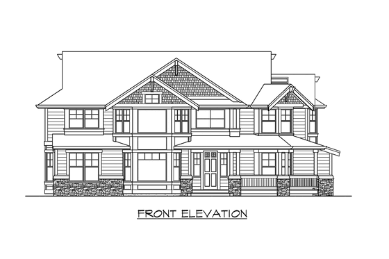 Exterior - Other Elevation for Craftsman House Plan #132-145 - 3 bed, 2.5 bath