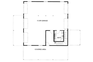 Floor Plan - Main Floor for Farmhouse House Plan #117-796 - 2 bed, 2.5 bath