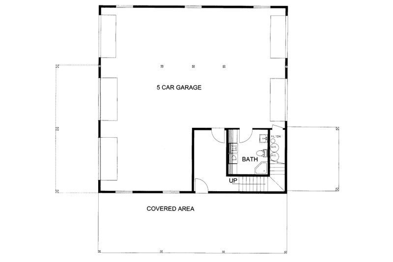 House Blueprint - Floor Plan - Main Floor for Farmhouse House Plan #117-796 - 2 bed, 2.5 bath
