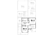 European Style House Plan - 5 Beds 3 Baths 2139 Sq/Ft Plan #20-1746 