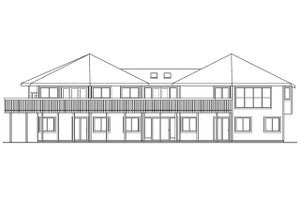 Exterior - Rear Elevation House Plan #124-642 - 3 bed, 3.5 bath