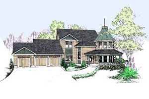 House Blueprint - Traditional Exterior - Front Elevation Plan #60-253