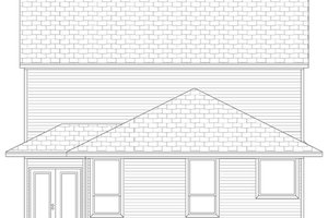 Exterior - Rear Elevation for Traditional House Plan #84-573 - 4 bed, 3 bath