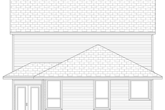 Exterior - Rear Elevation for Traditional House Plan #84-573 - 4 bed, 3 bath