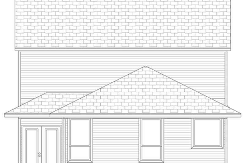 House Design - Exterior - Rear Elevation for Traditional House Plan #84-573 - 4 bed, 3 bath