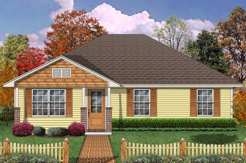 Dream House Plan - Craftsman Exterior - Front Elevation Plan #84-575