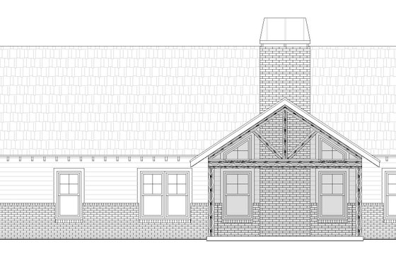 Exterior - Rear Elevation for Craftsman House Plan #932-281 - 4 bed, 3.5 bath