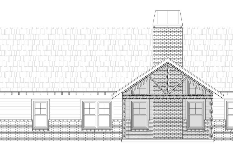 House Blueprint - Exterior - Rear Elevation for Craftsman House Plan #932-281 - 4 bed, 3.5 bath