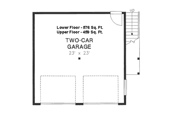 Floor Plan - Main Floor for Bungalow House Plan #18-4527 - 1 bed, 1 bath