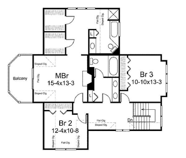 Victorian Floor Plan - Upper Floor Plan #57-546