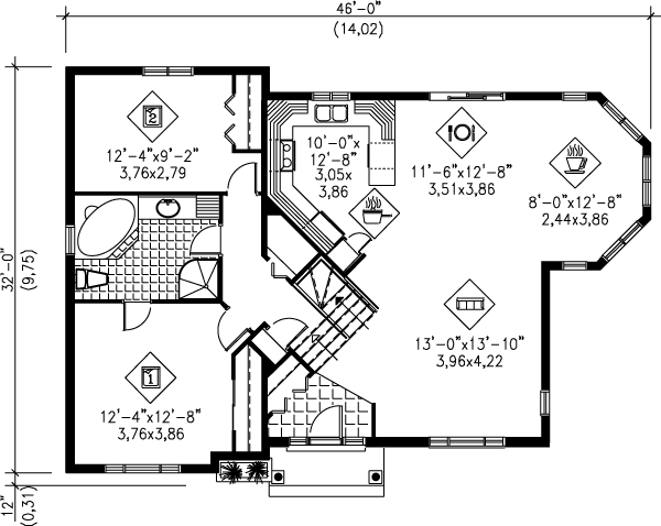 Traditional Floor Plan - Main Floor Plan #25-342