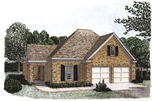 European Exterior - Front Elevation Plan #410-299